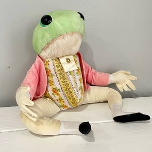 Vintage Beatrix Potter Mr Jeremy Fisher Frog Plush 20” Eden Toys Stuffed Animal